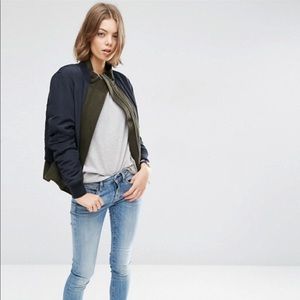 Asos NWT jacket wool/ contrasting fabric